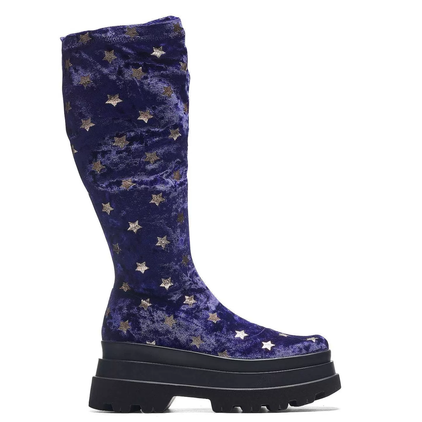 Hot Aksamitne Dlugie Buty Celestial Dusk Trident - Spellbound Purple | Koi Damskie Buty Platformowe