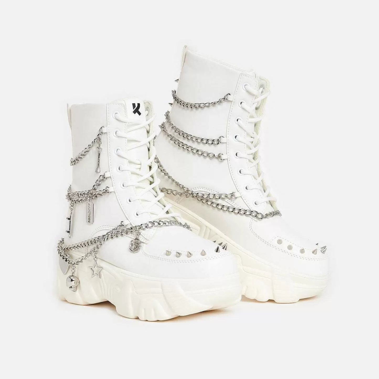 Fashion Biale Buty Mystic Charm Z Koscia Catch Damskie Buty Platformowe