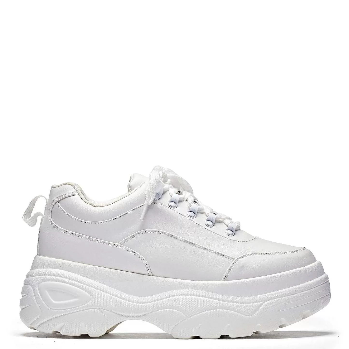 Clearance Biale Buty Sportowe Jennie Striker Z Masywnymi Babelkami Damskie Grube Tenisówki