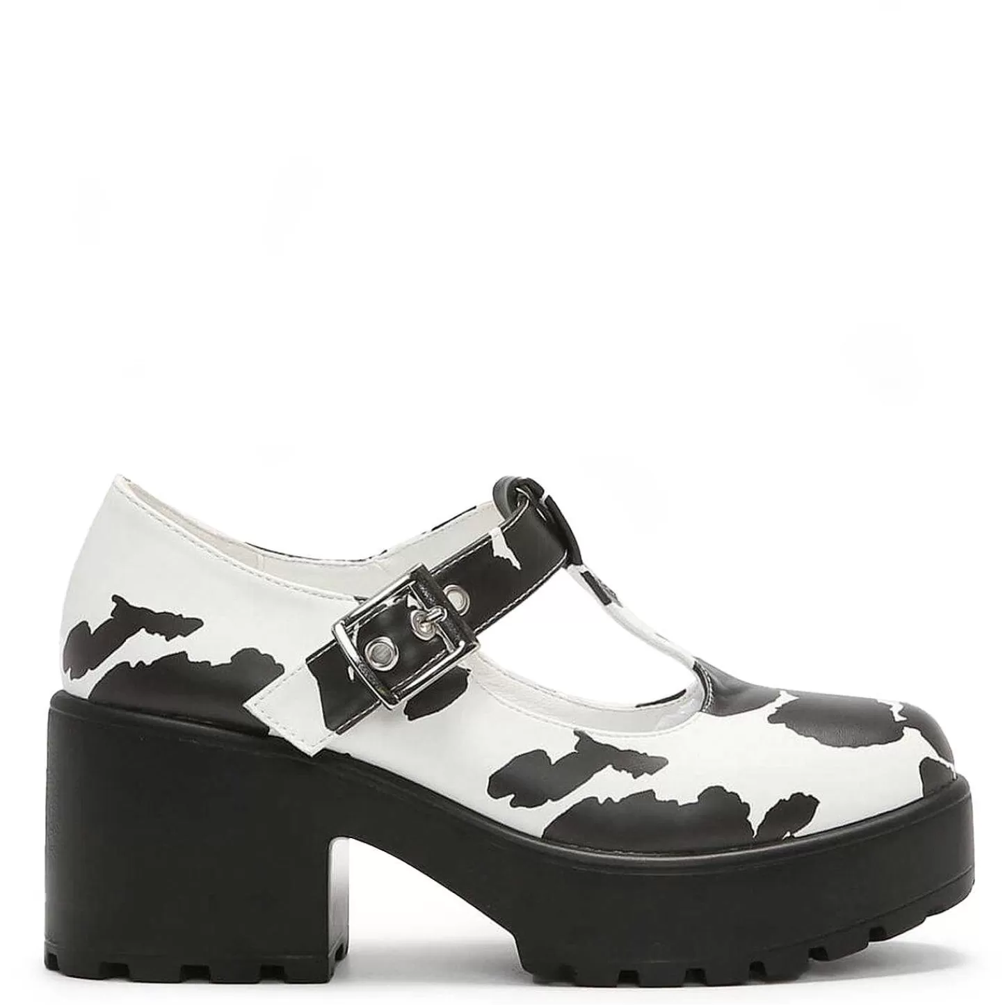 Outlet Buty Mary Jane Z Nadrukiem Krowy Sai „Nettie Edition" Damskie Wydrukowano Mary Janes