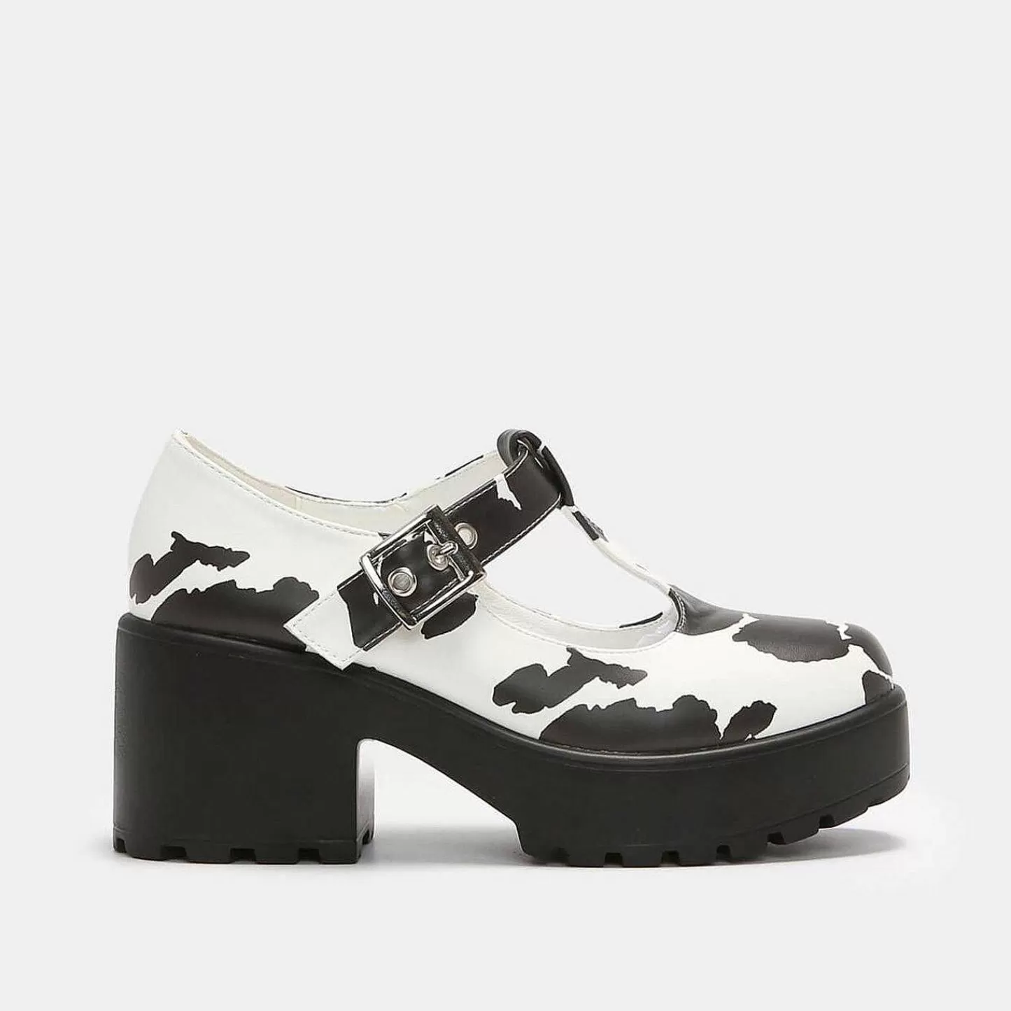 Online Buty Mary Jane Z Nadrukiem Krowy Sai „Nettie Edition" Damskie Mary Janes Na Obcasie