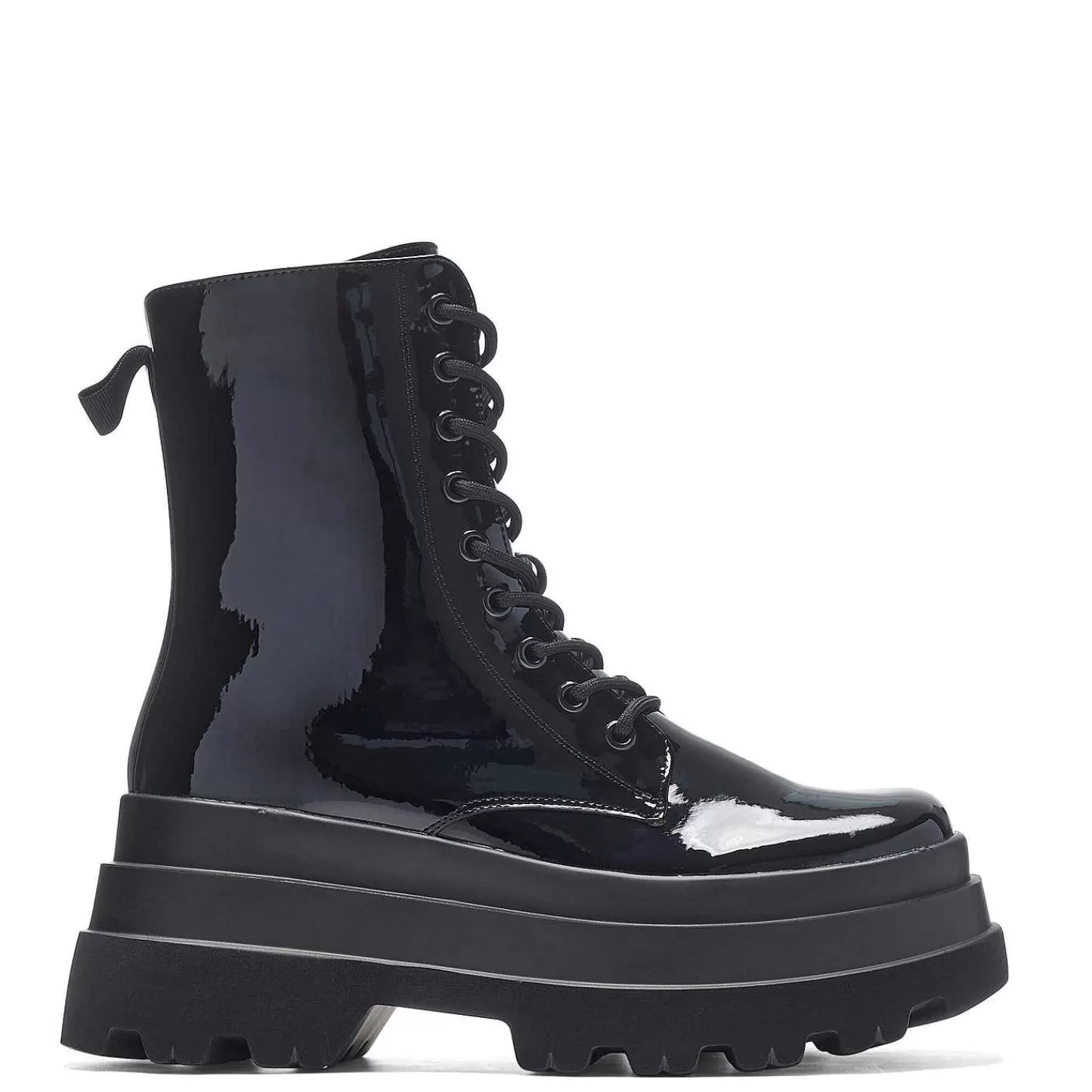 Best Buty Na Platformie Patentowej Deathwatch Trident Damskie Buty Do Kostki