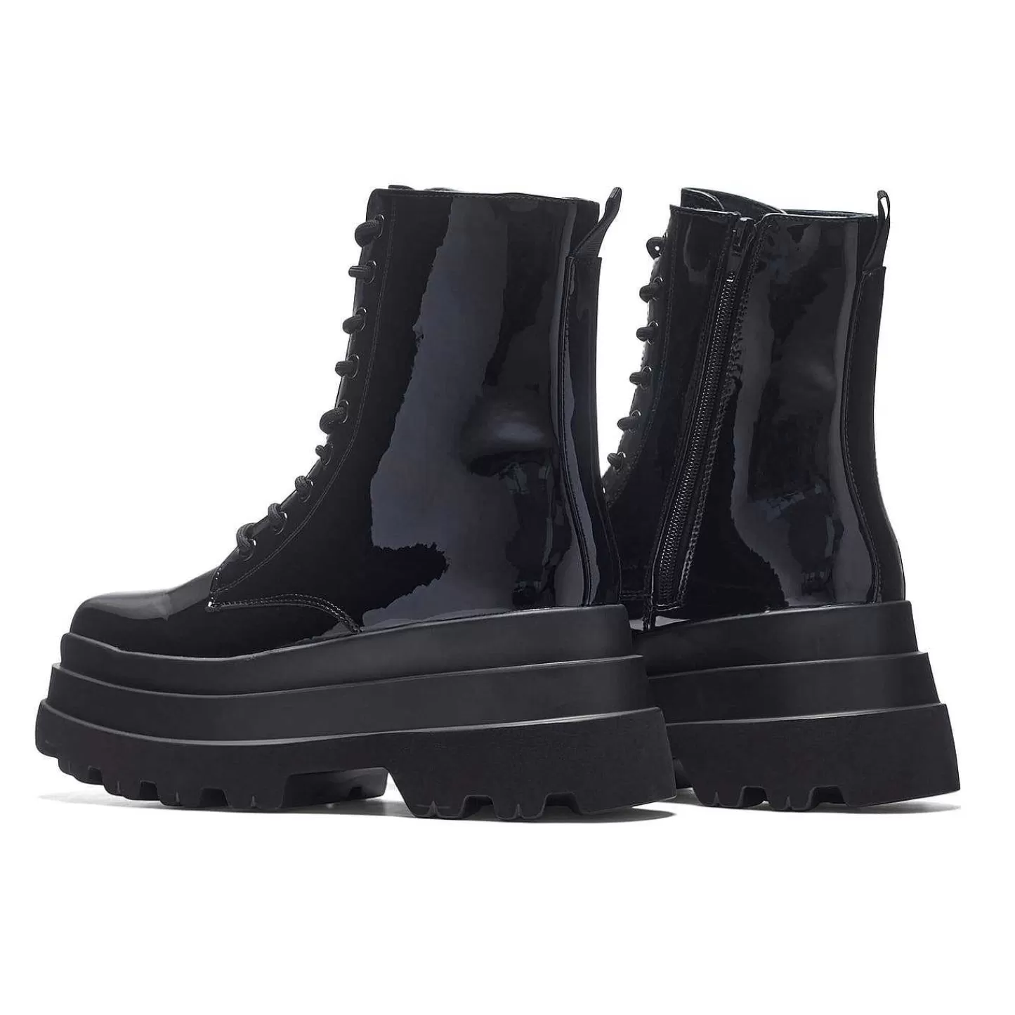 Online Buty Na Platformie Patentowej Deathwatch Trident Damskie Grube Buty
