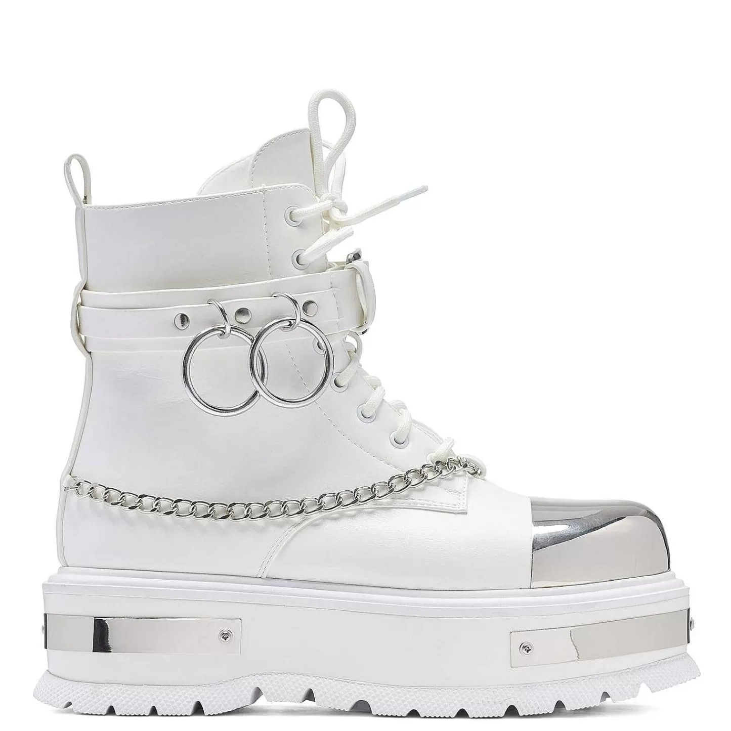 Cheap Buty Na Platformie Sprzetowej Borin - Biale Damskie Grube Buty