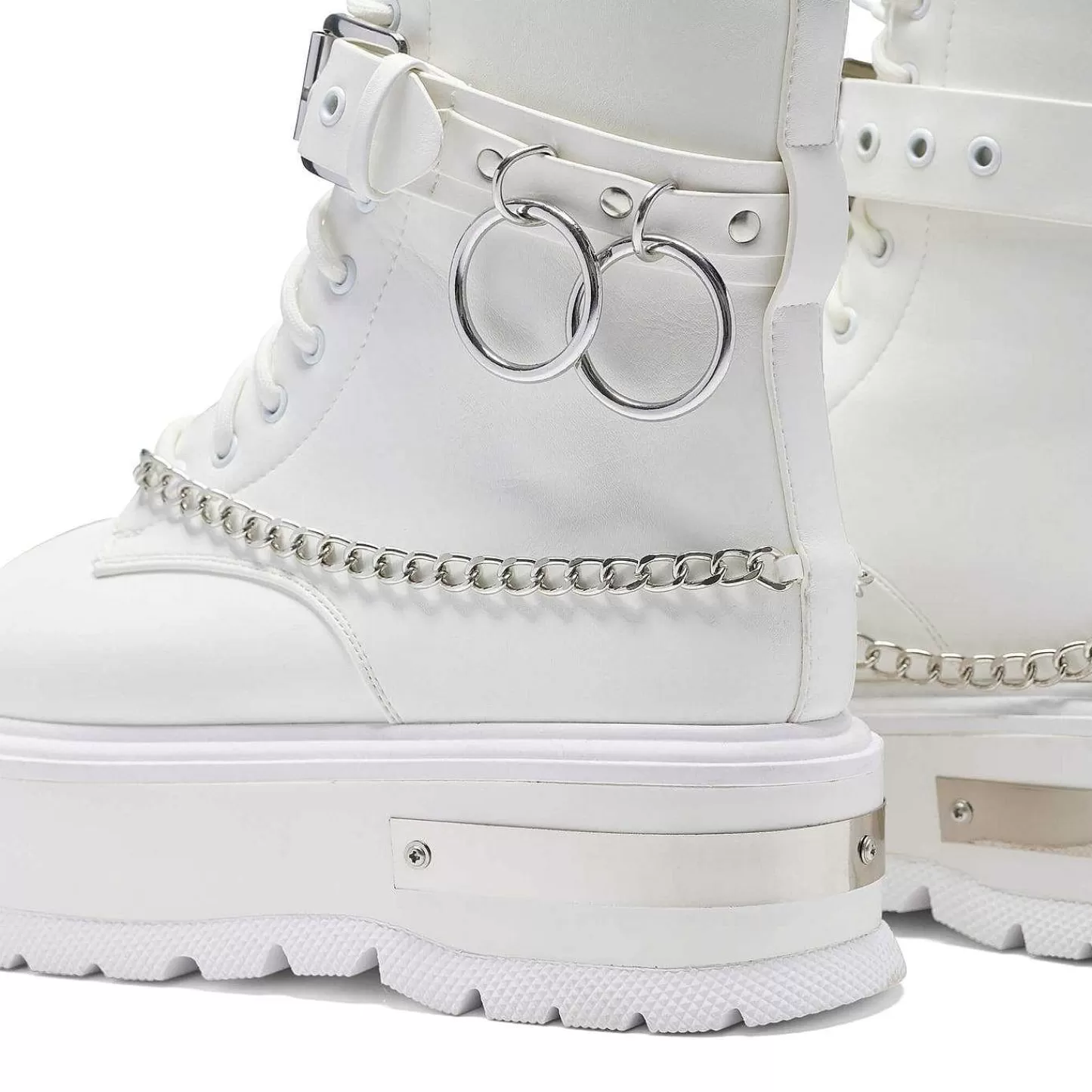 Cheap Buty Na Platformie Sprzetowej Borin - Biale Damskie Grube Buty