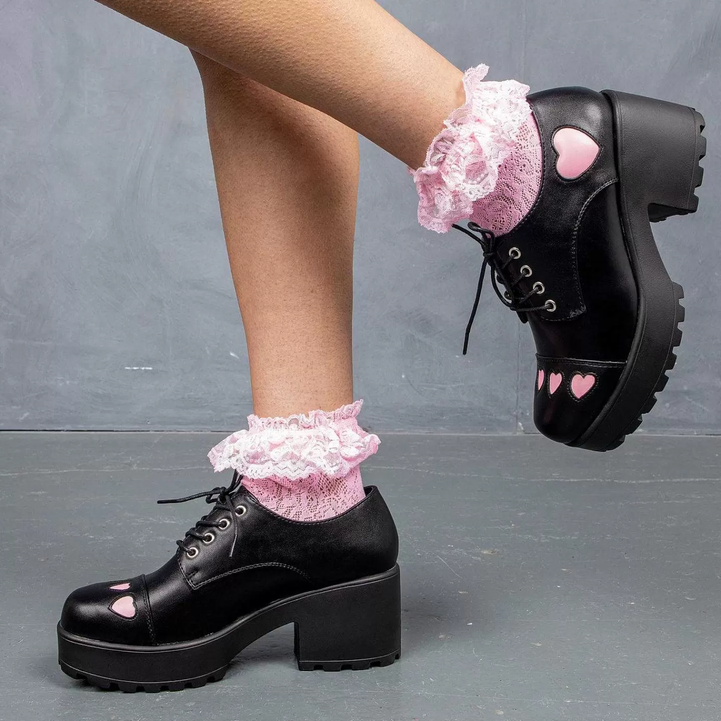 Cheap Buty Tennin Heart Damskie Gruba Platforma