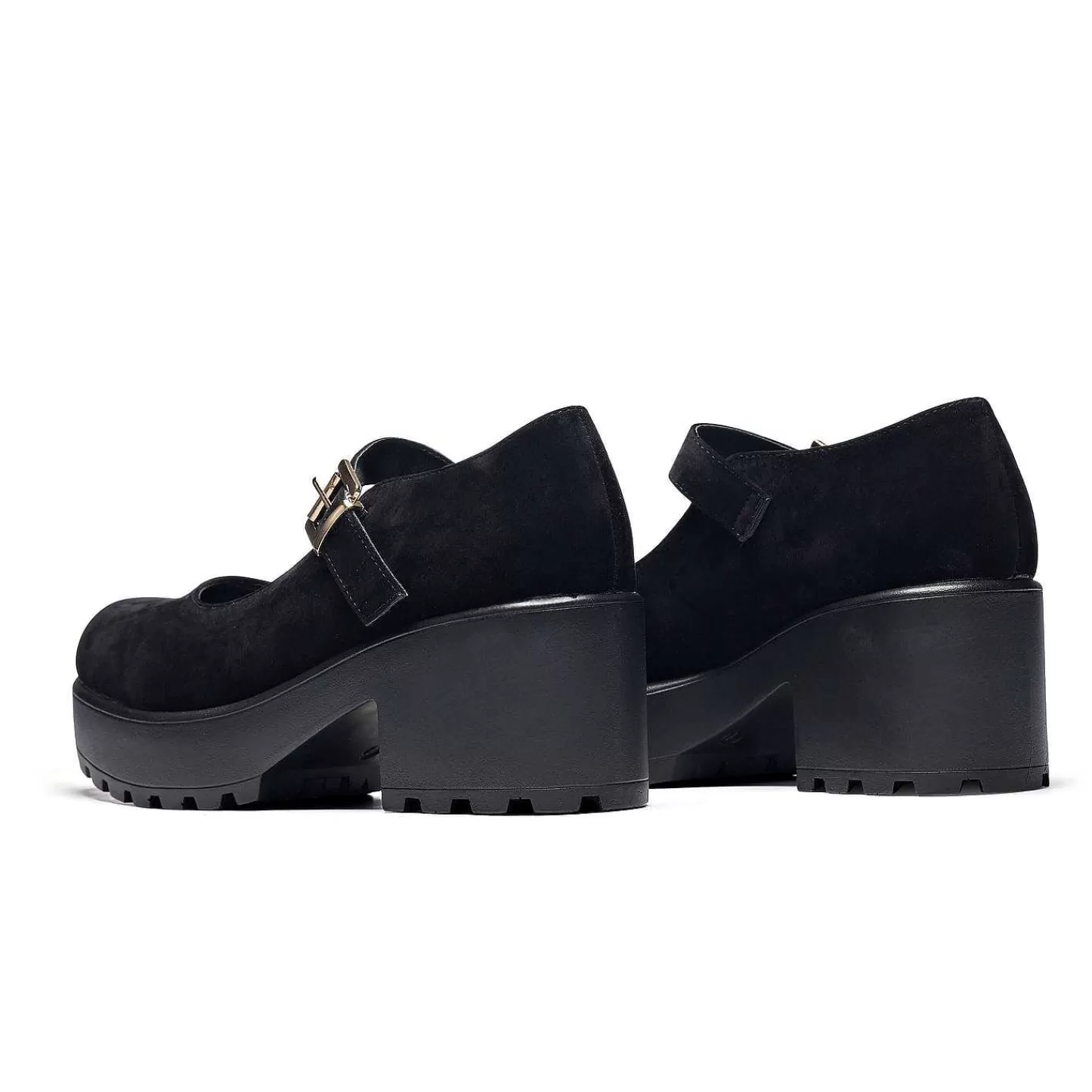 Online Czarne Buty Mary Jane Na Grubej Platformie Damskie Mary Janes Na Obcasie