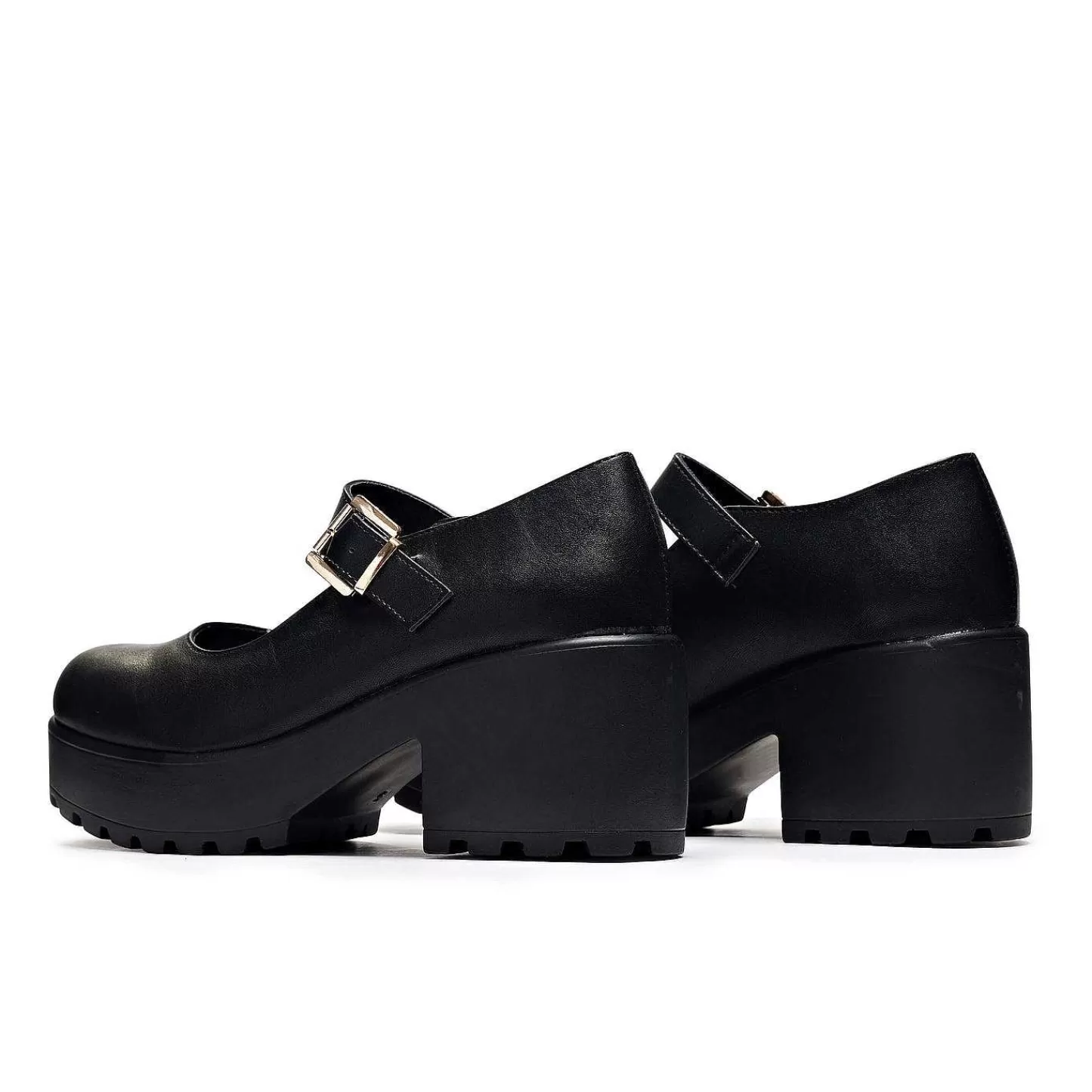 Hot Czarne Buty Mary Jane Na Grubej Platformie Damskie Czarnej Mary Janes