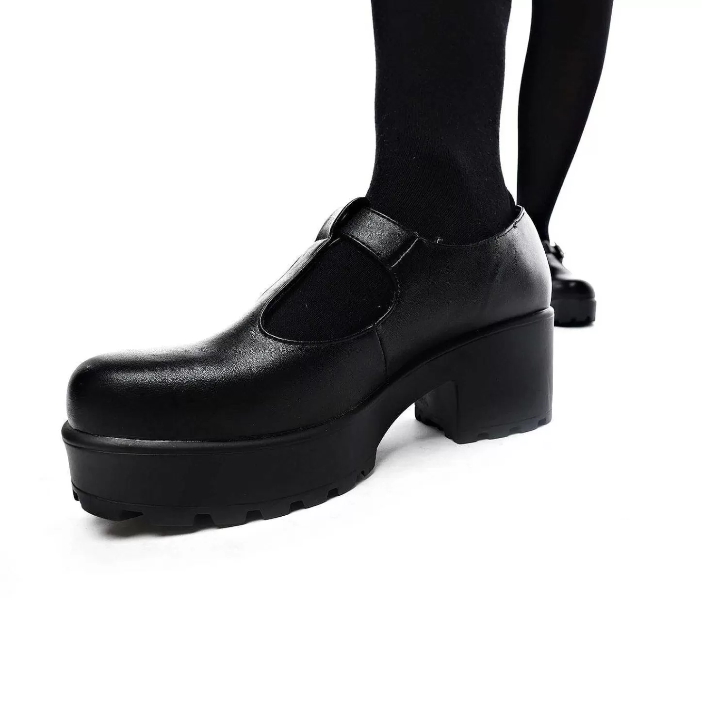 Shop Czarne Buty Mary Jane Na Grubej Platformie Damskie Maryjane