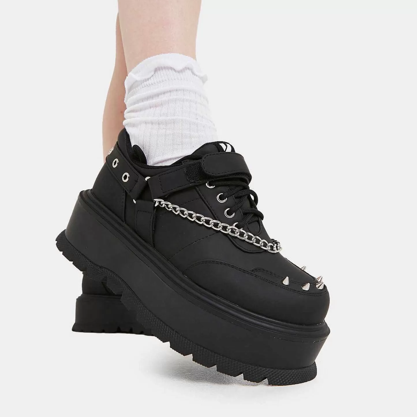 Discount Czarne Buty Na Platformie Retrograde Rebel Damskie Buty Na Platformie