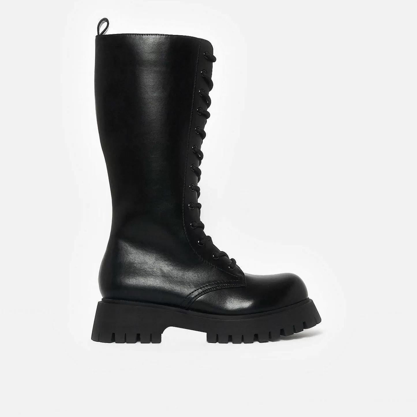 Fashion Czarne, Sznurowane, Dlugie Buty Deltora Damskie Buty Platformowe