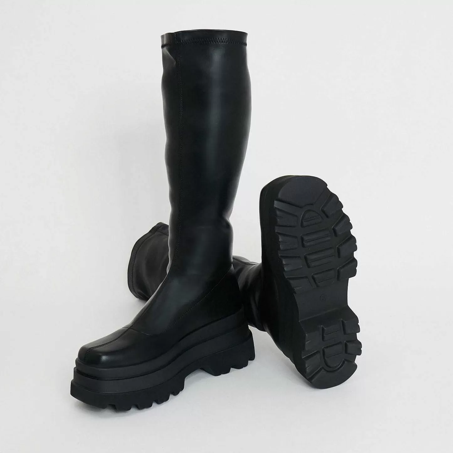 Clearance Kozaki Do Kolan Tolan Trident Damskie Grube Buty