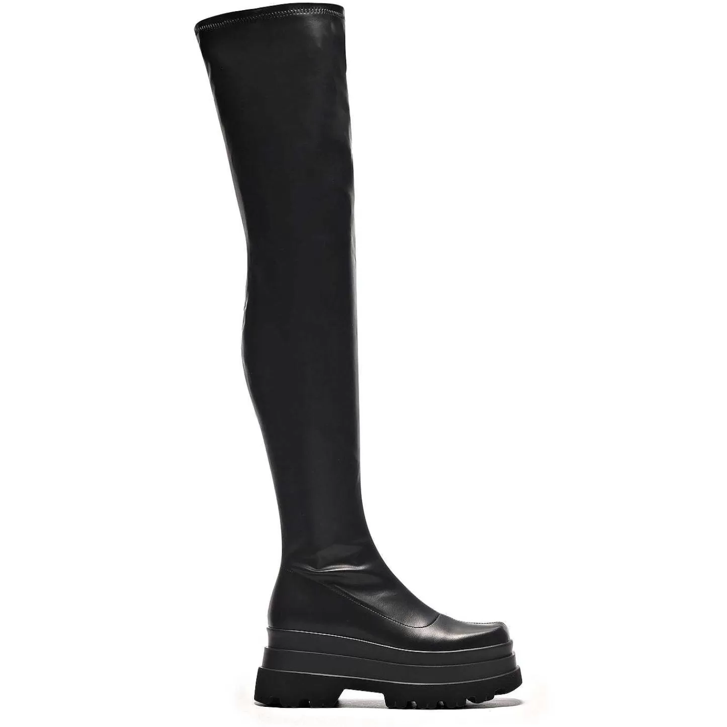 Shop Kozaki Za Kolano Elevation Plus Size Damskie Rozruch Platformy