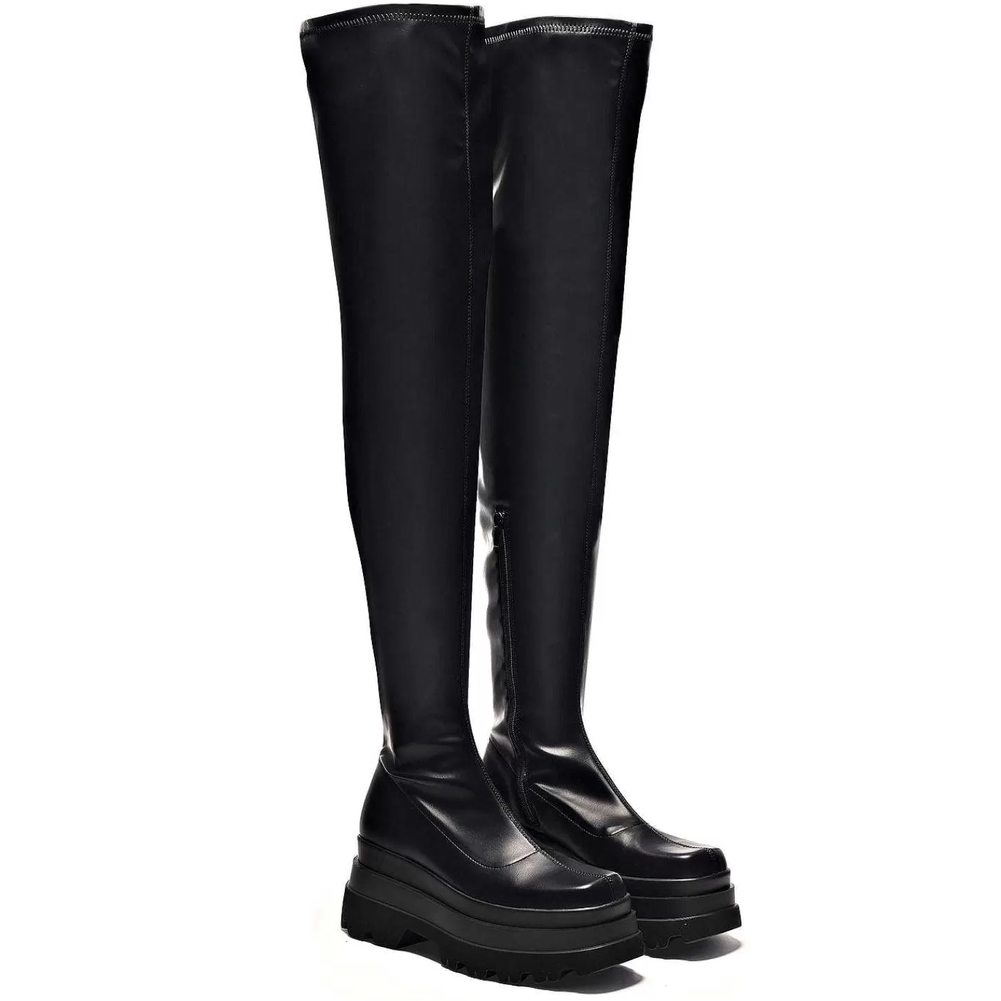 New Kozaki Za Kolano Elevation Plus Size Damskie Buty Platformowe
