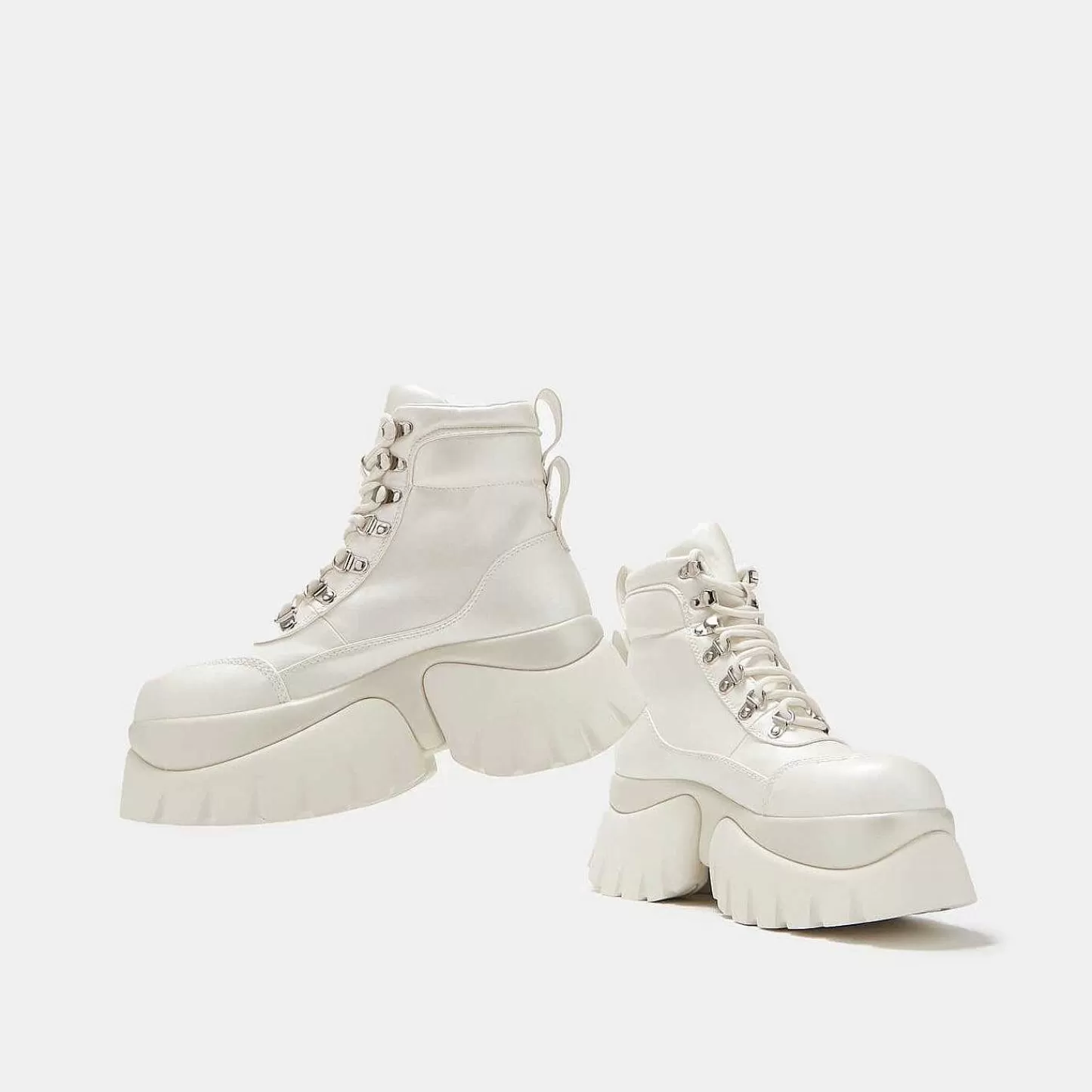 Best Sale Lepkie Biale Buty Na Platformie Damskie Grube Buty
