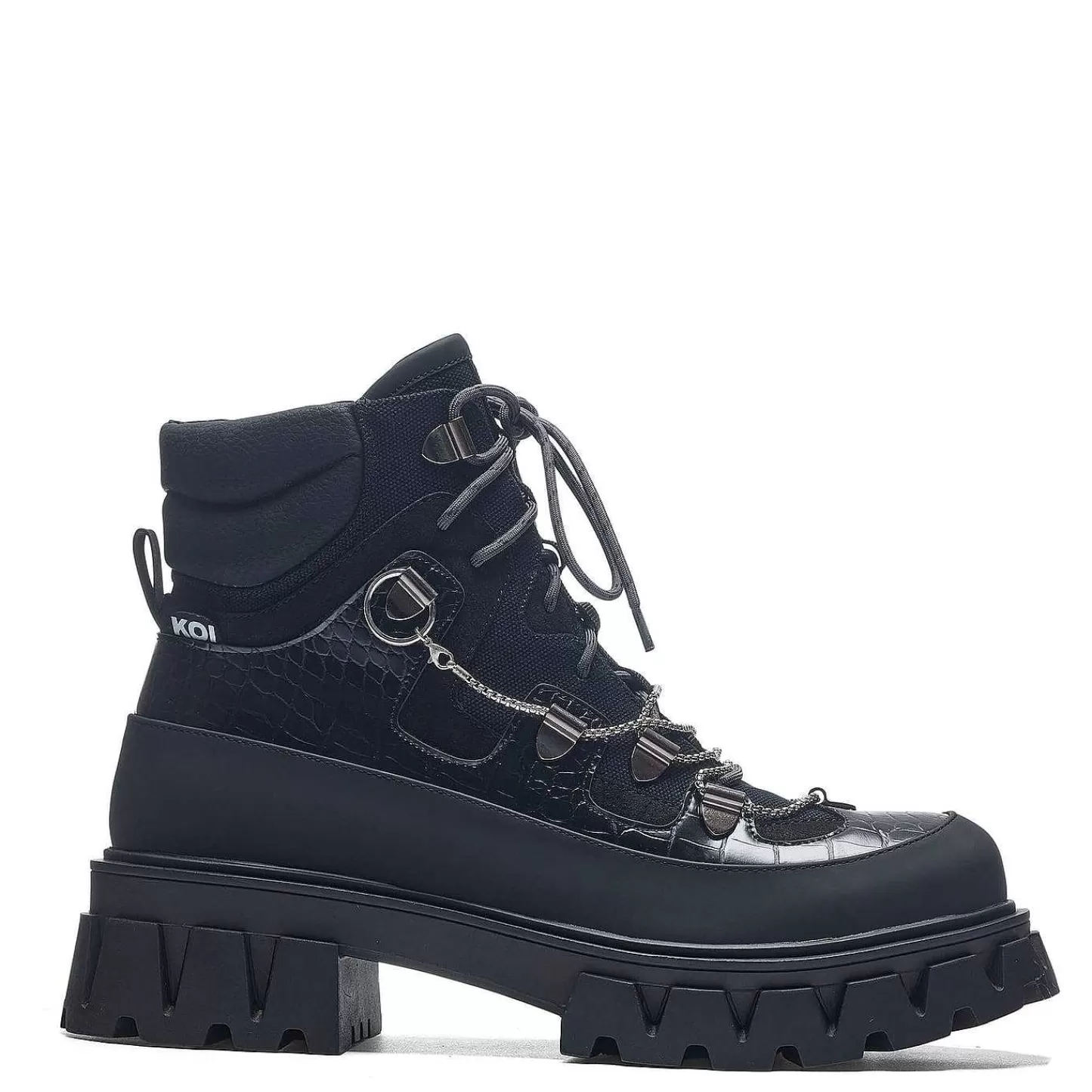 Flash Sale Męskie Buty Turystyczne The Koi Reaper - Ebony Croc Męskie Buty Do Kostki