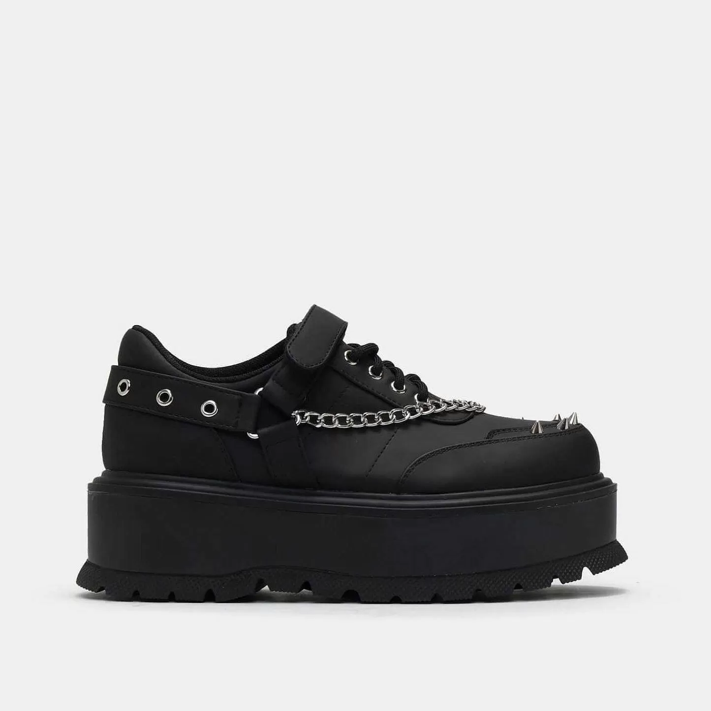 Cheap Męskie Czarne Buty Na Platformie Retrograde Rebel Męskie Buty Sznurowane