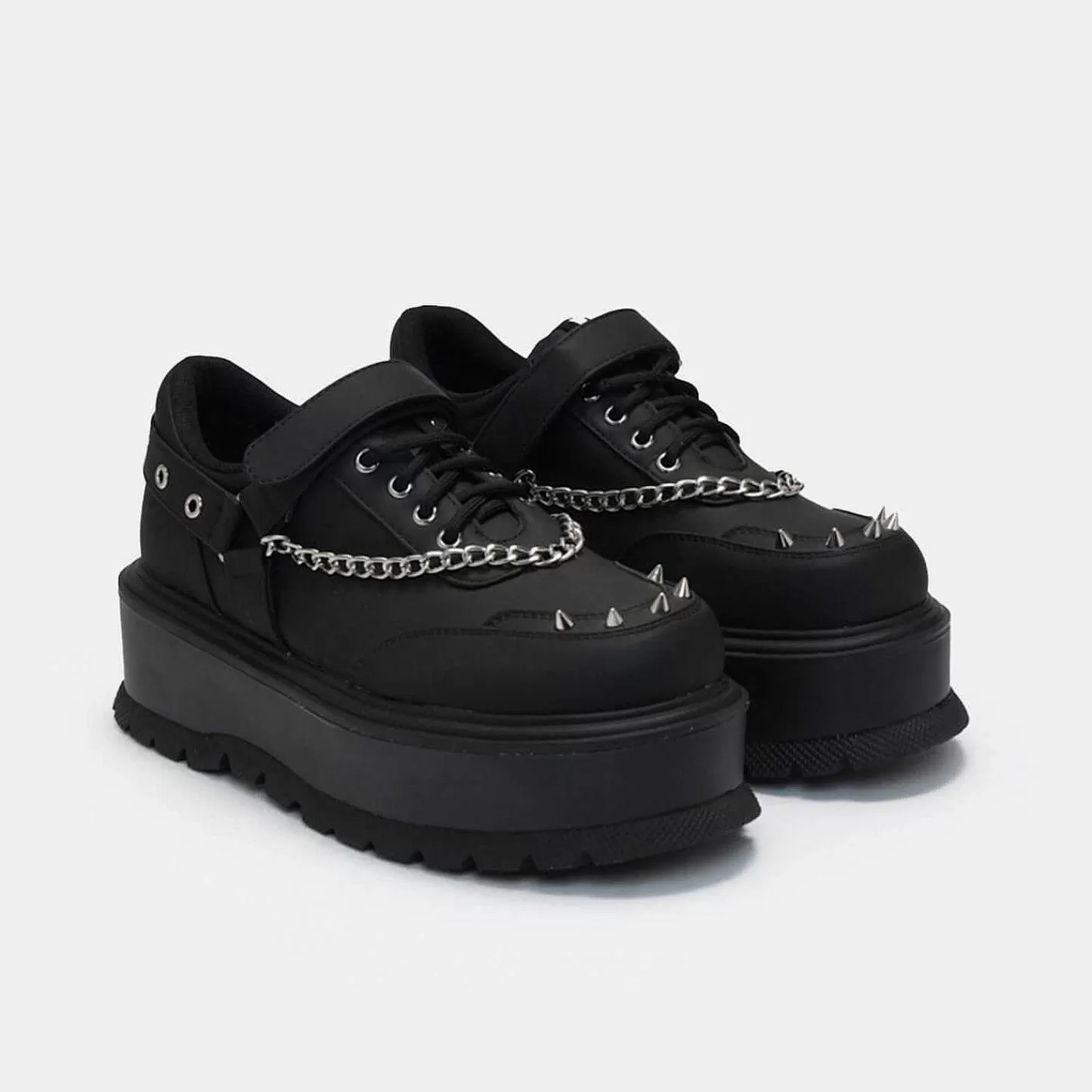 Cheap Męskie Czarne Buty Na Platformie Retrograde Rebel Męskie Buty Sznurowane