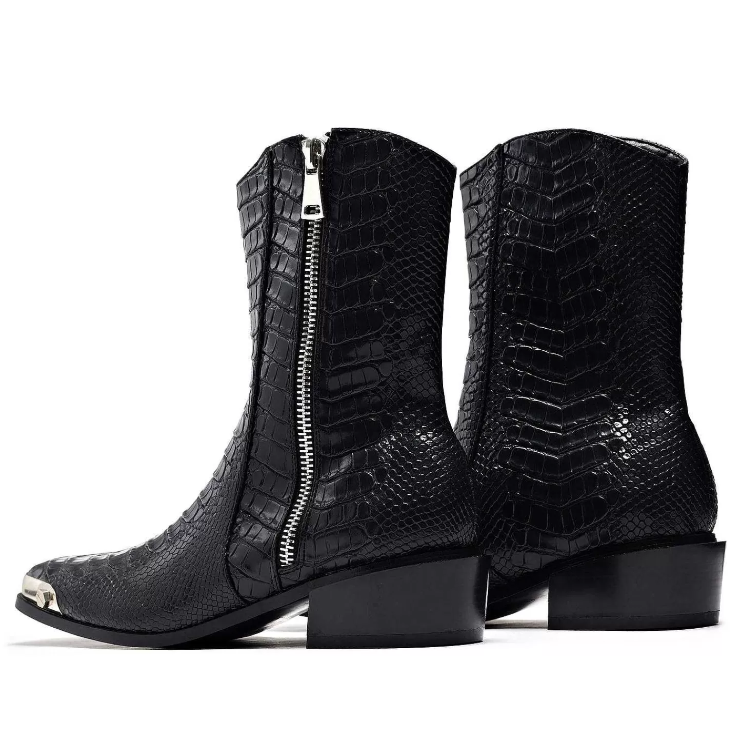 Cheap Męskie Kowbojki Higher Outlaws Z Wezem Weglowym Męskie Buty Na Obcasie