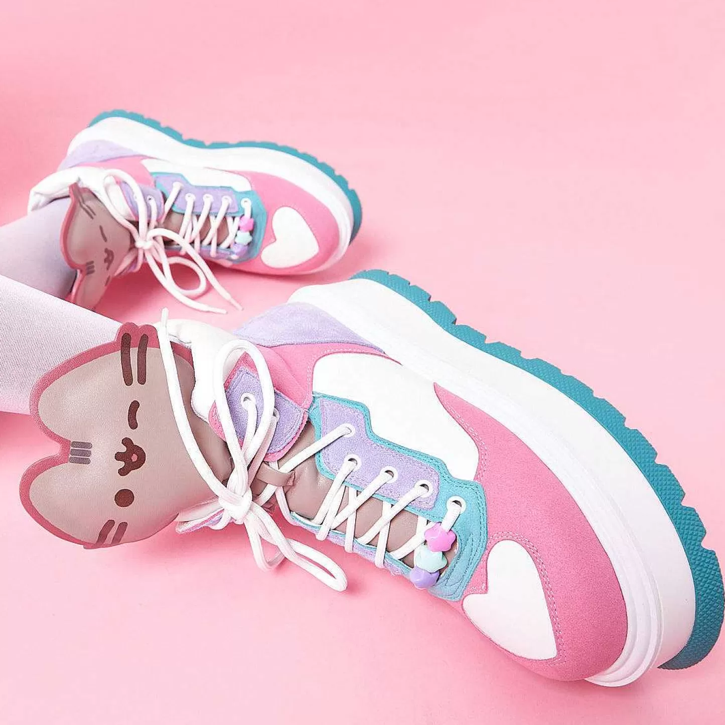 Cheap Pastelowe Buty Na Platformie Pusheen Cuddles Damskie Buty Do Kostki
