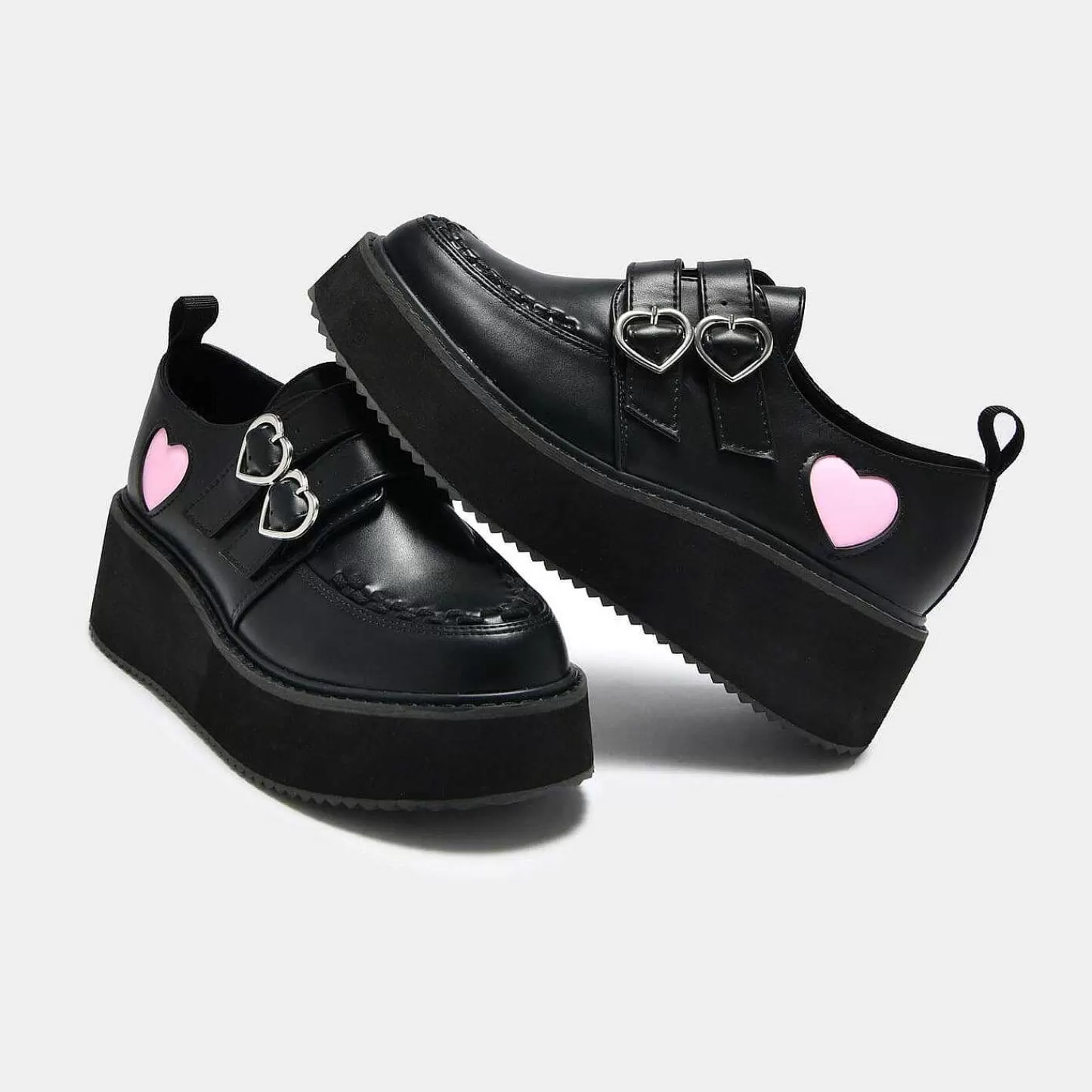 Best Sale Rozowe Buty Na Platformie Pothos Heart Wave Damskie Gruba Platforma