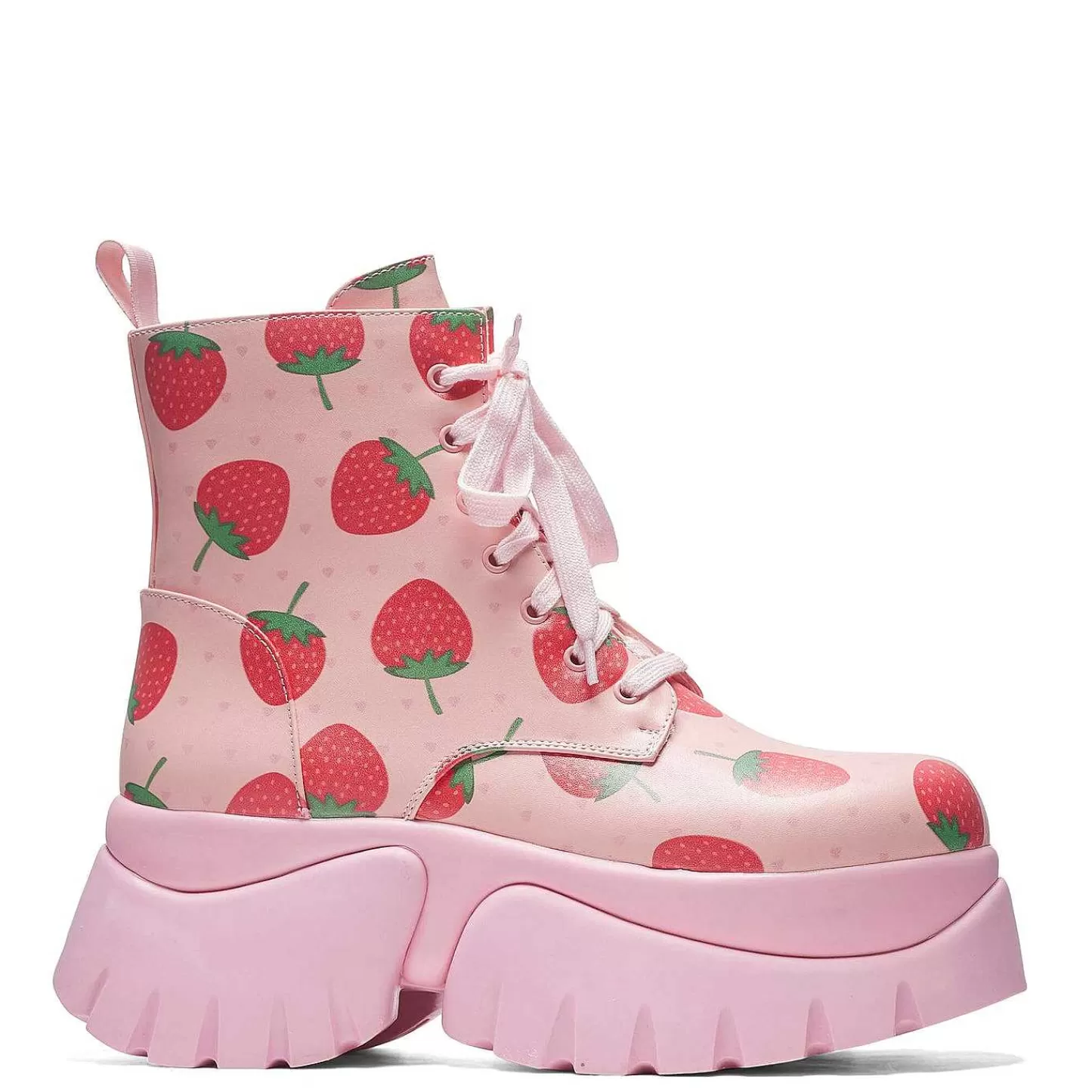Clearance Rozowe Buty Vilun W Kolorze Truskawkowego Ciasta Damskie Buty Platformowe