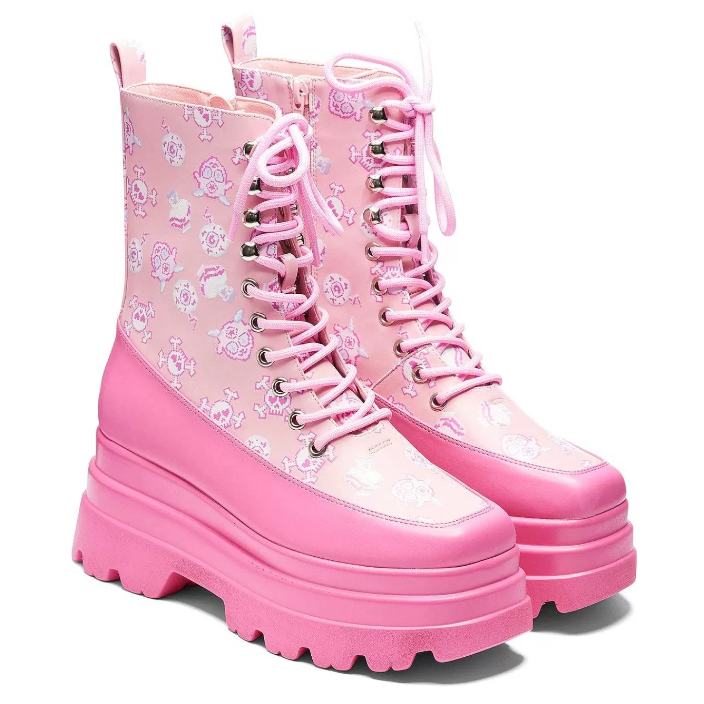 Hot Rozowe Buty Z Trojzebem Magic Yami Damskie Grube Buty