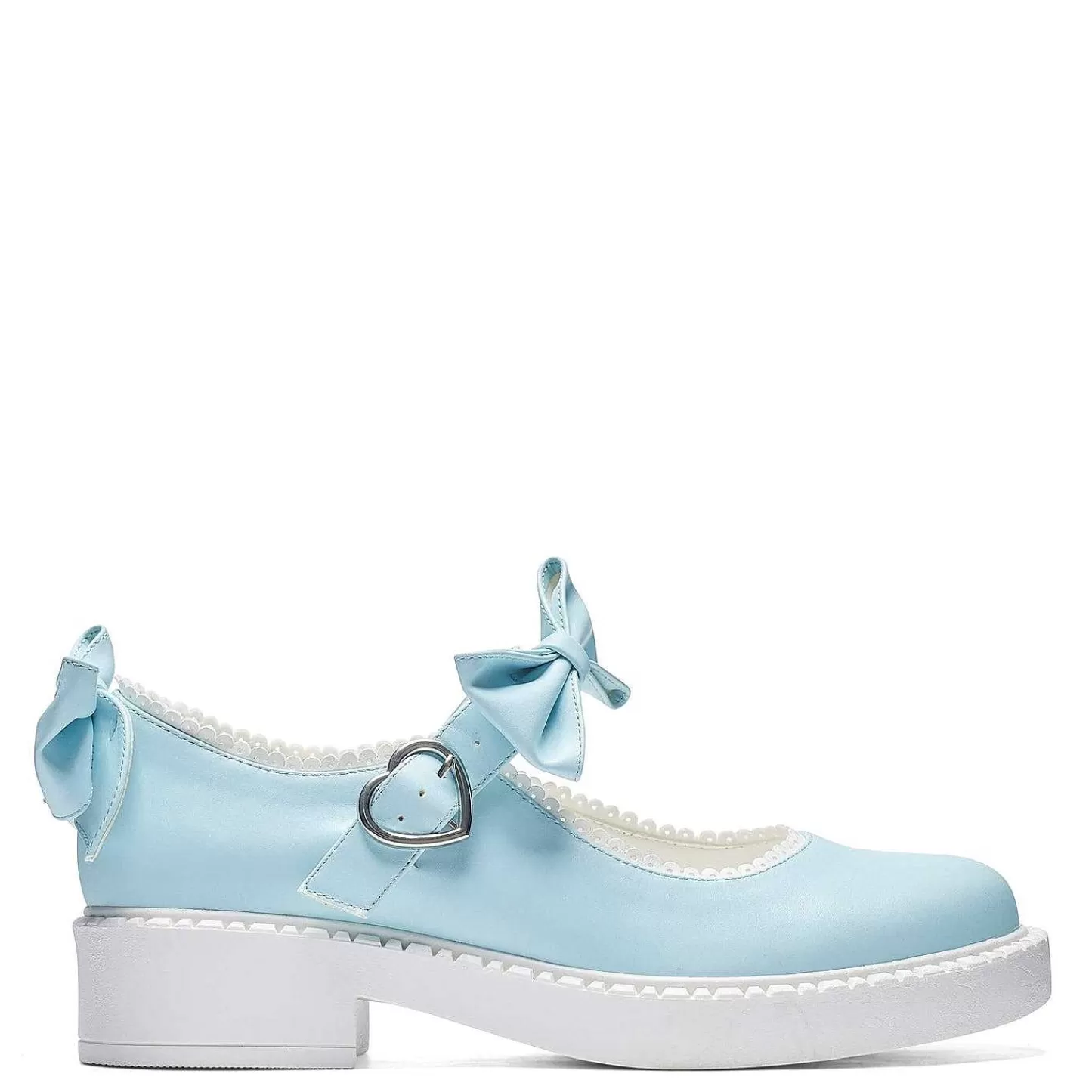 Best Sale Wrozka Koronkowa Serwetka Mary Janes - Baby Blue Damskie Plaska Mary Janes