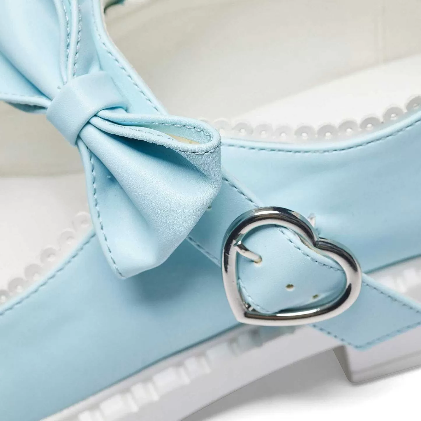 Best Sale Wrozka Koronkowa Serwetka Mary Janes - Baby Blue Damskie Plaska Mary Janes