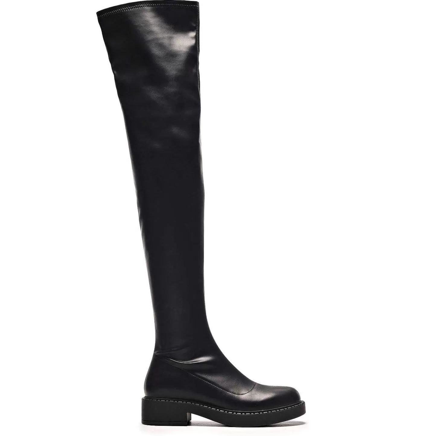 Fashion Wysokie Buty Commander Ze Stretchem Damskie Dlugie Buty