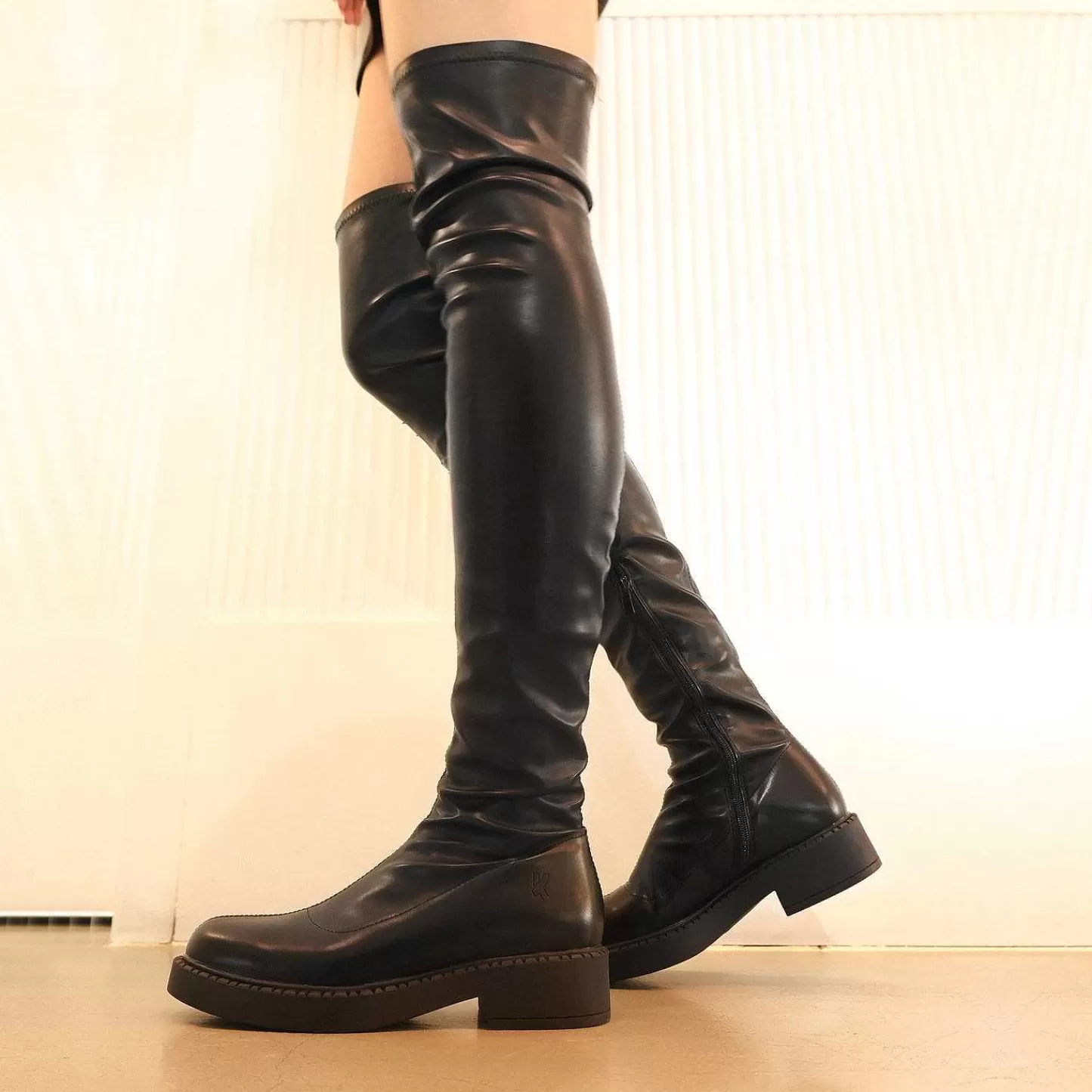 New Wysokie Buty Za Kolano Commander W Duzych Rozmiarach Damskie Grube Buty